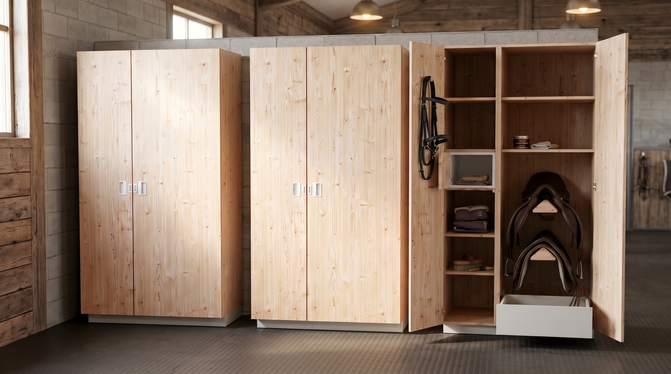 Reitsport, Sattelschrank, Aufbewahrung, Fichte